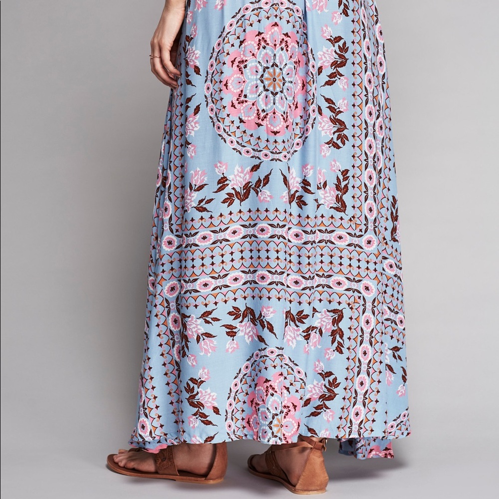 Pandora Maxi SKIRT Long Blue Pink - Picture 4 of 4
